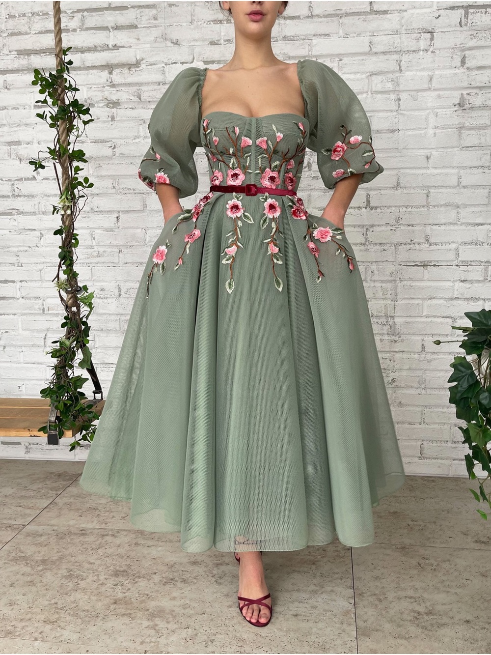 Teuta Matoshi Wintergreen Garden Dress
